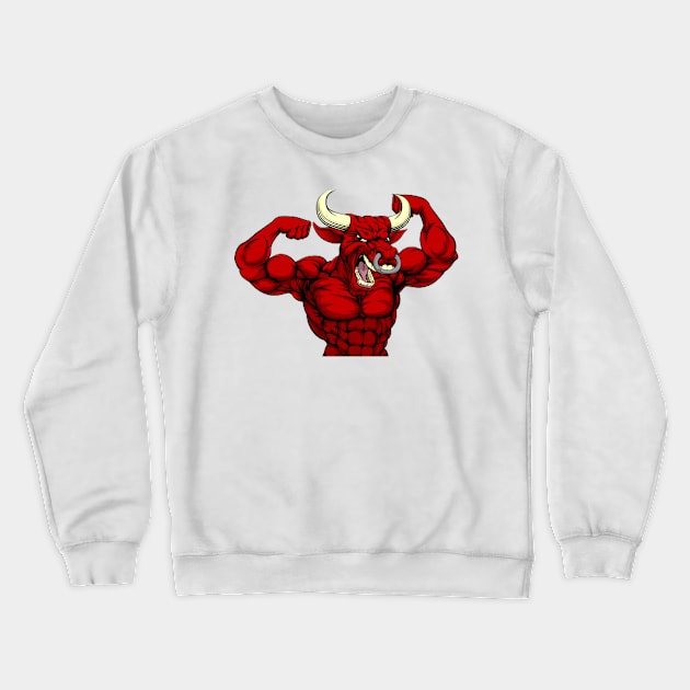 jacked red bull Crewneck Sweatshirt by The Enthousiaste